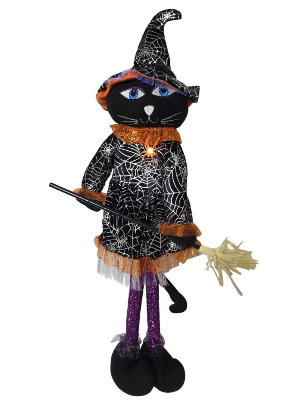 Avon Katrina Black Cat Witch 27" Color Changing Light Up Halloween Decor 2014
